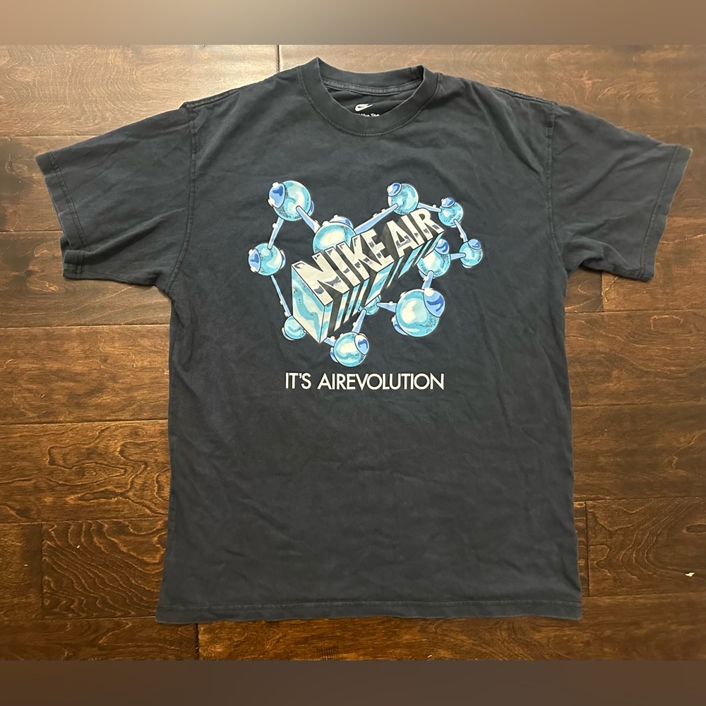 Men’s Nike Air It’s Airevolution Molecule Black/Blue T-Shirt - Size Medium